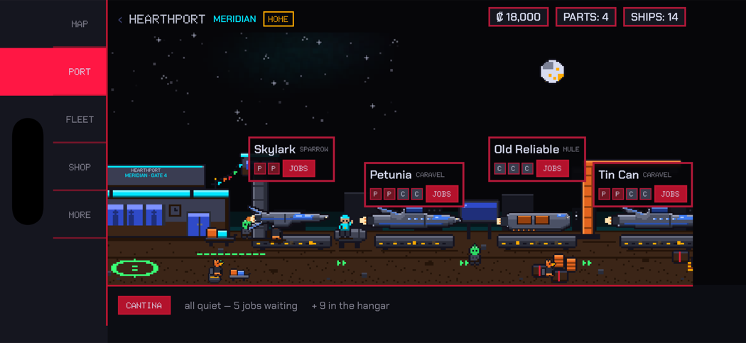 Pocket Fleet — spaceport